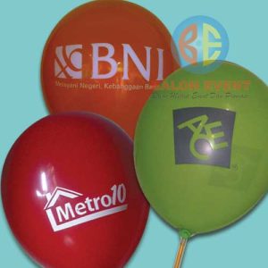 sablon logo pada balon latex